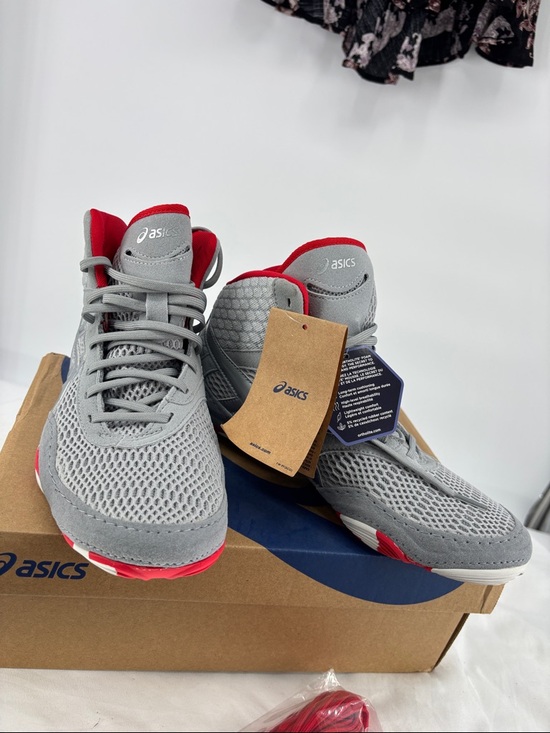 Asics Shoes - ASICS MATBLAZER Piedmont Ortholite  grey /classic red lace up shoes 8.5 NWT